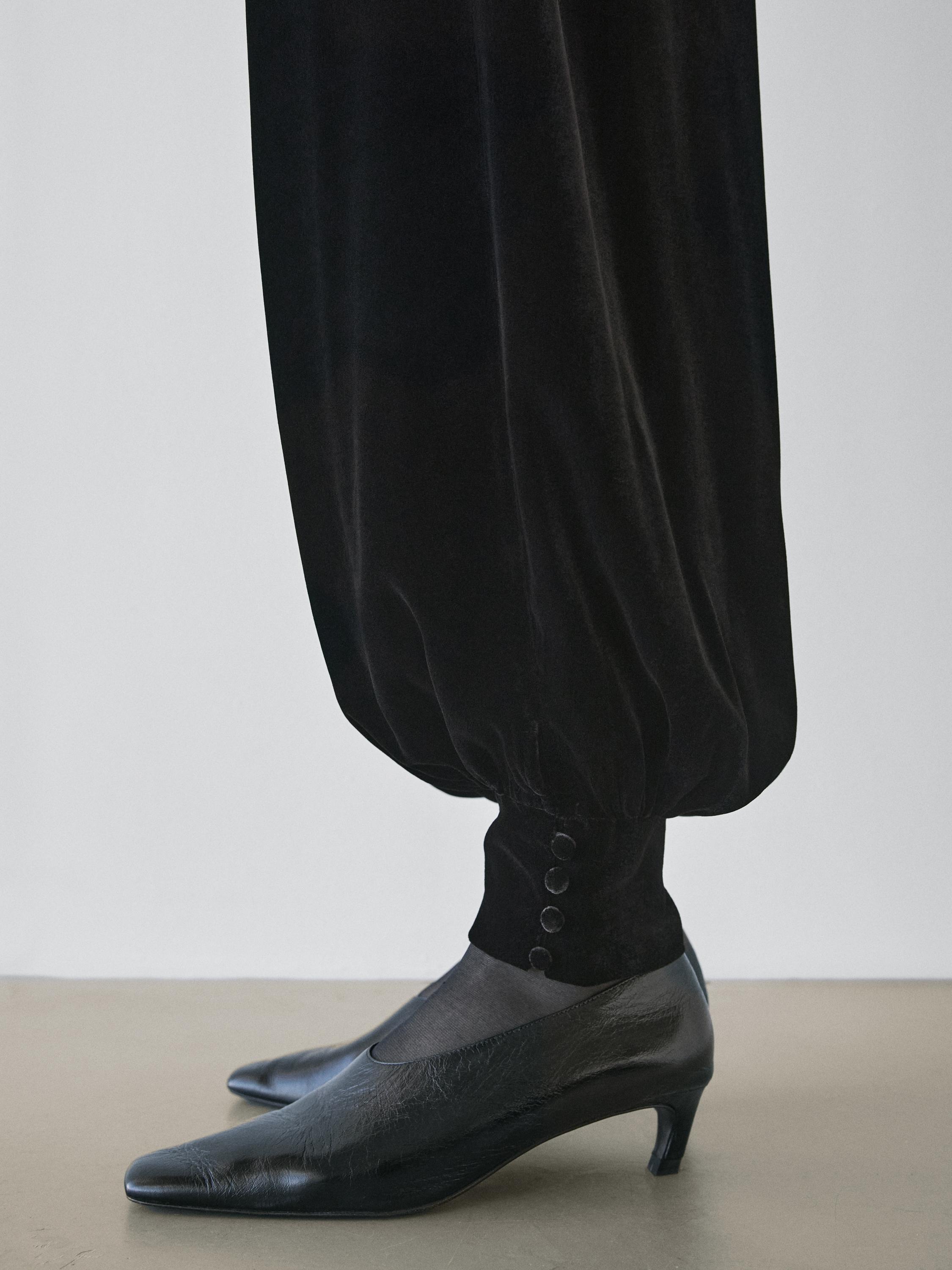 Velvet sarouel trousers - STUDIO